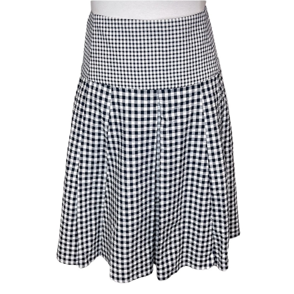 Michael Kors Gingham Skirt Navy White - Picture 2 of 6